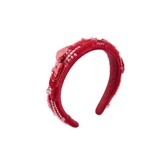 Noel headband - red