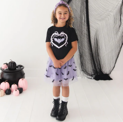 Sequin Bat Halloween Tutu Skirt