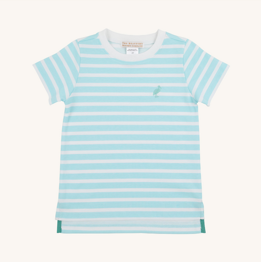 Carter crewneck - edisto egg blue stripe