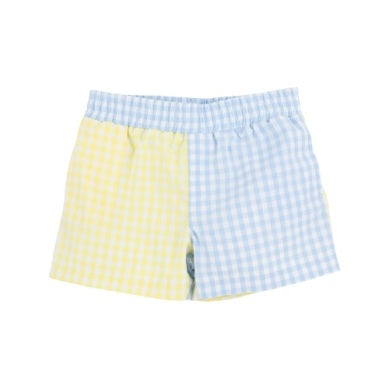 Sheffield shorts - bblue/lwyellow gingham