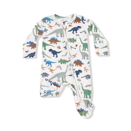 Washy dinos 2 way zipper footie