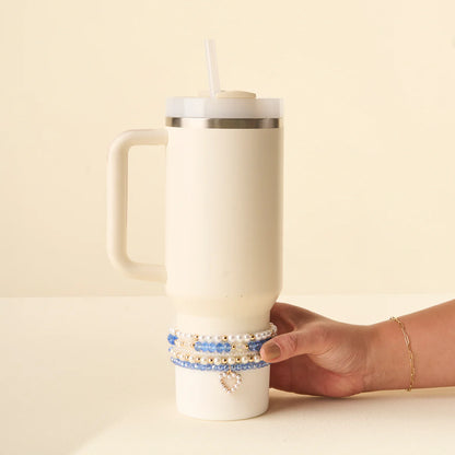 Tumbler bracelet stack - on cloud nine