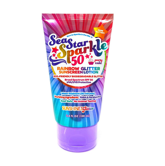 Cake - sea star sparkle party glitter sunscreen