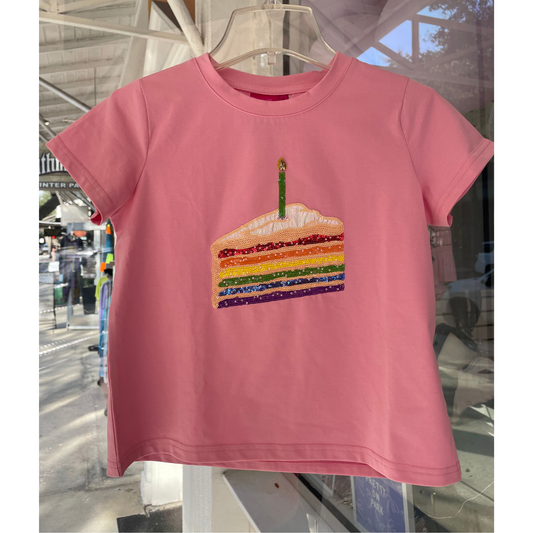 Pink birthday cake tee