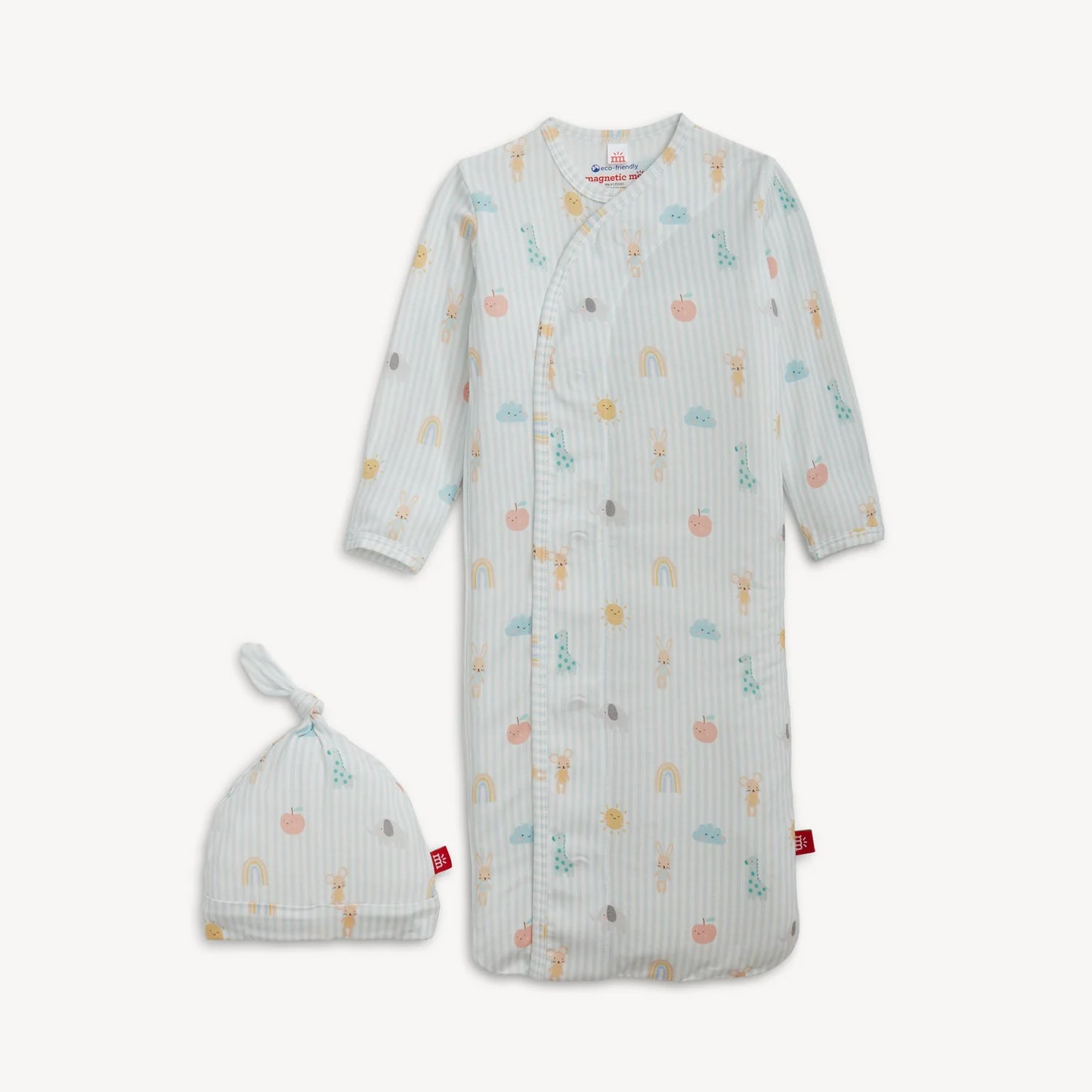 Lullaby sky gown & hat - blue