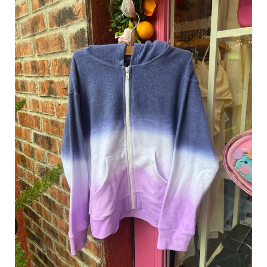 Ombre zip hoodie