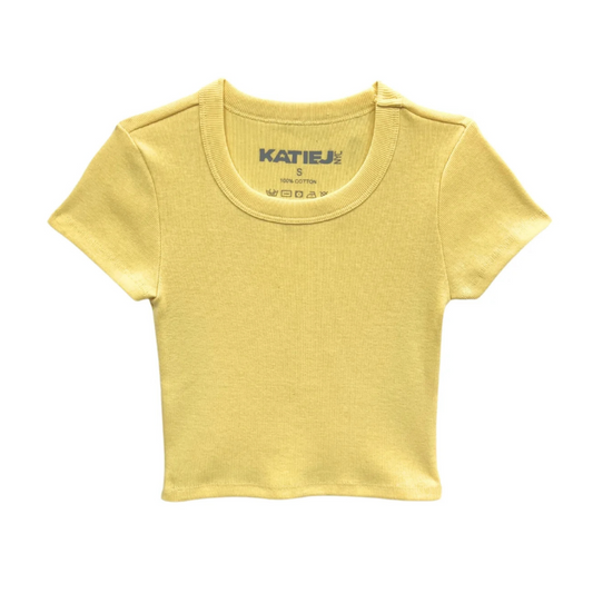 Baby tee - butter yellow