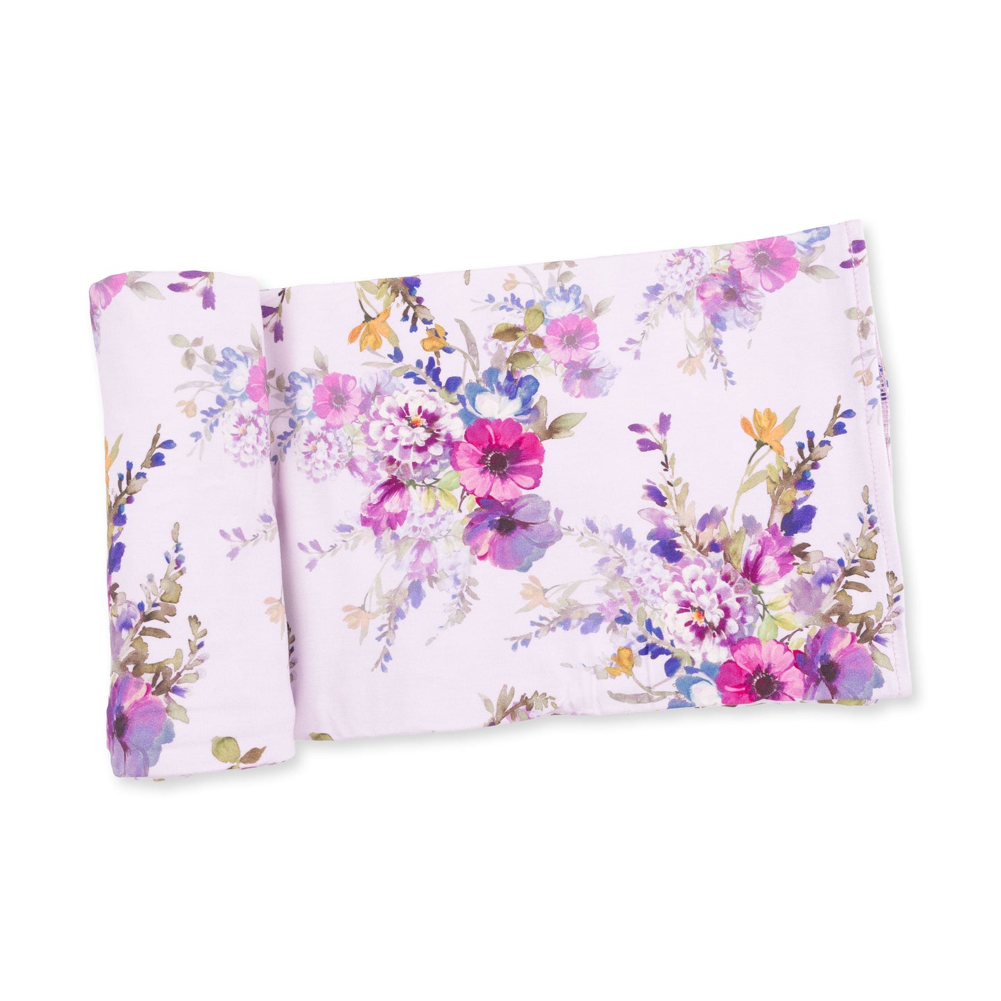 Dahlia floral swaddle blanket