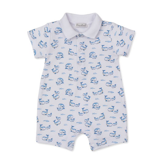 Whale pods short playsuit