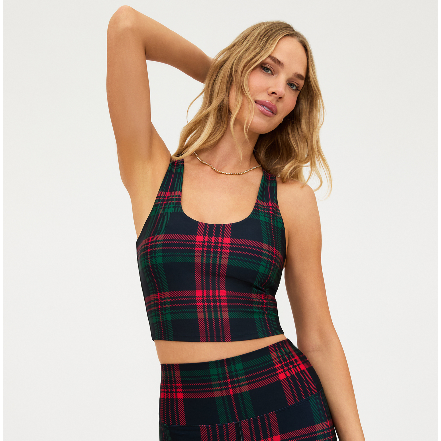 Yara top - ribbon plaid