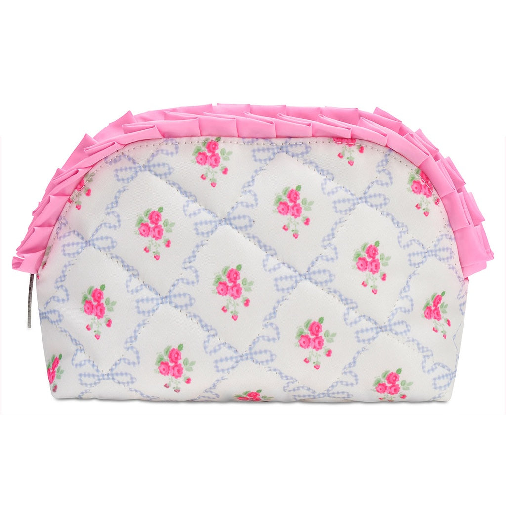 Ditsy oval cosmetic bag