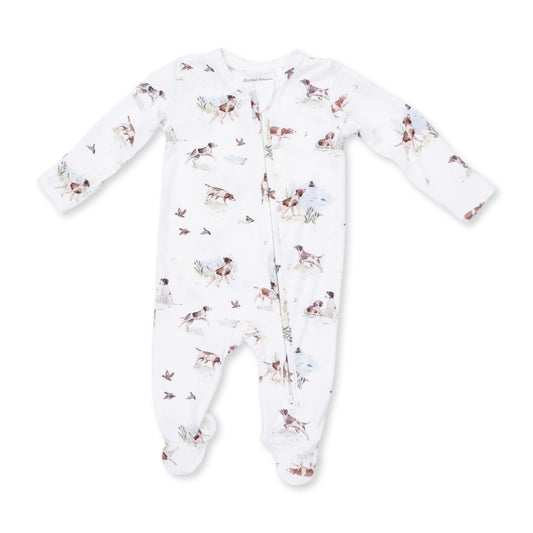 Pointer pups & duck buddies 2way zipper footie