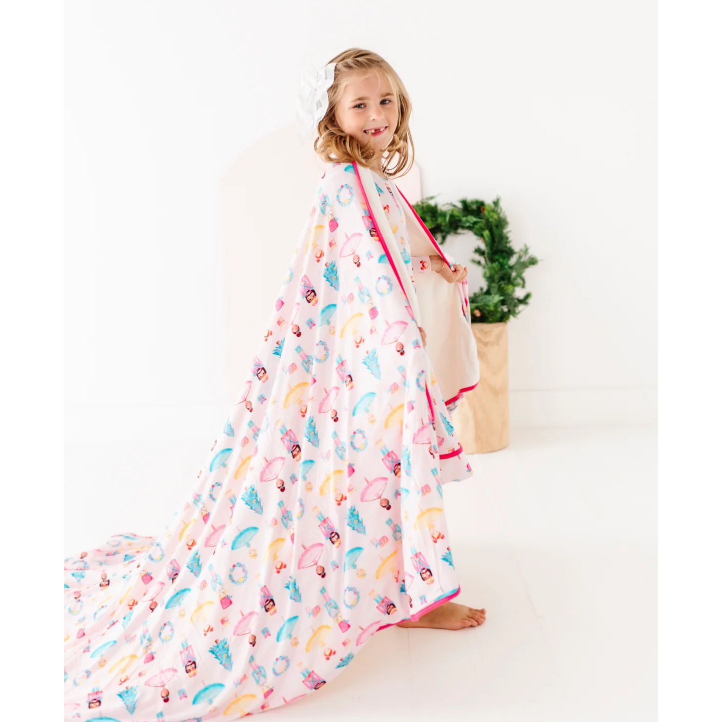 Sugarplum plush throw blanket