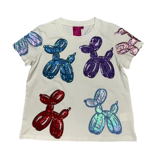 Balloon dog tee - white