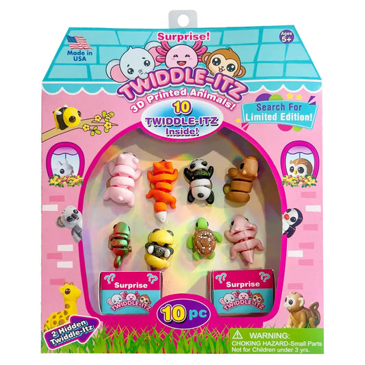 Twiddle-itz 3D 10pc printed animals