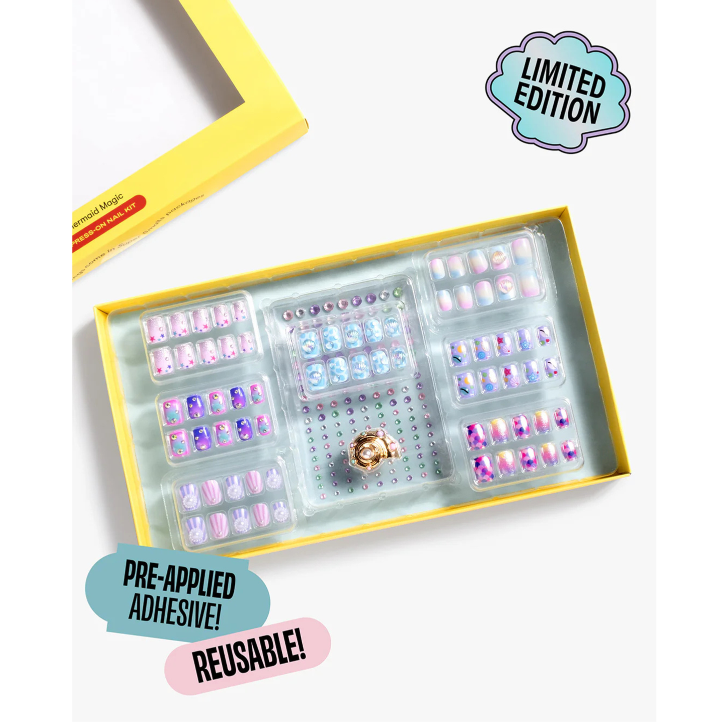 Mermaid press on nails