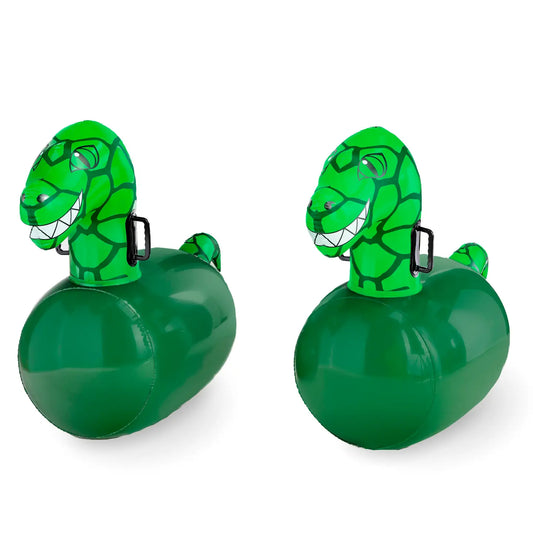 Inflatable ride-on hop n go set - dinosaur