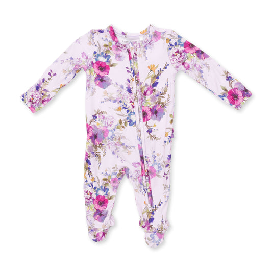 Dahlia floral 2way ruffle back footie