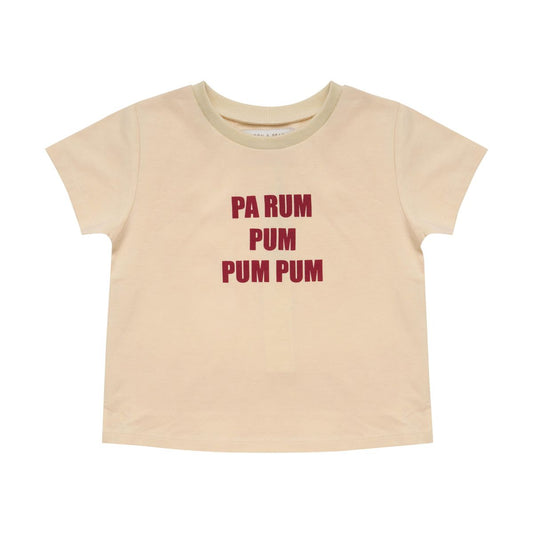 Little drummer shirt - custard