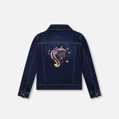 Denim jacket w. hearts