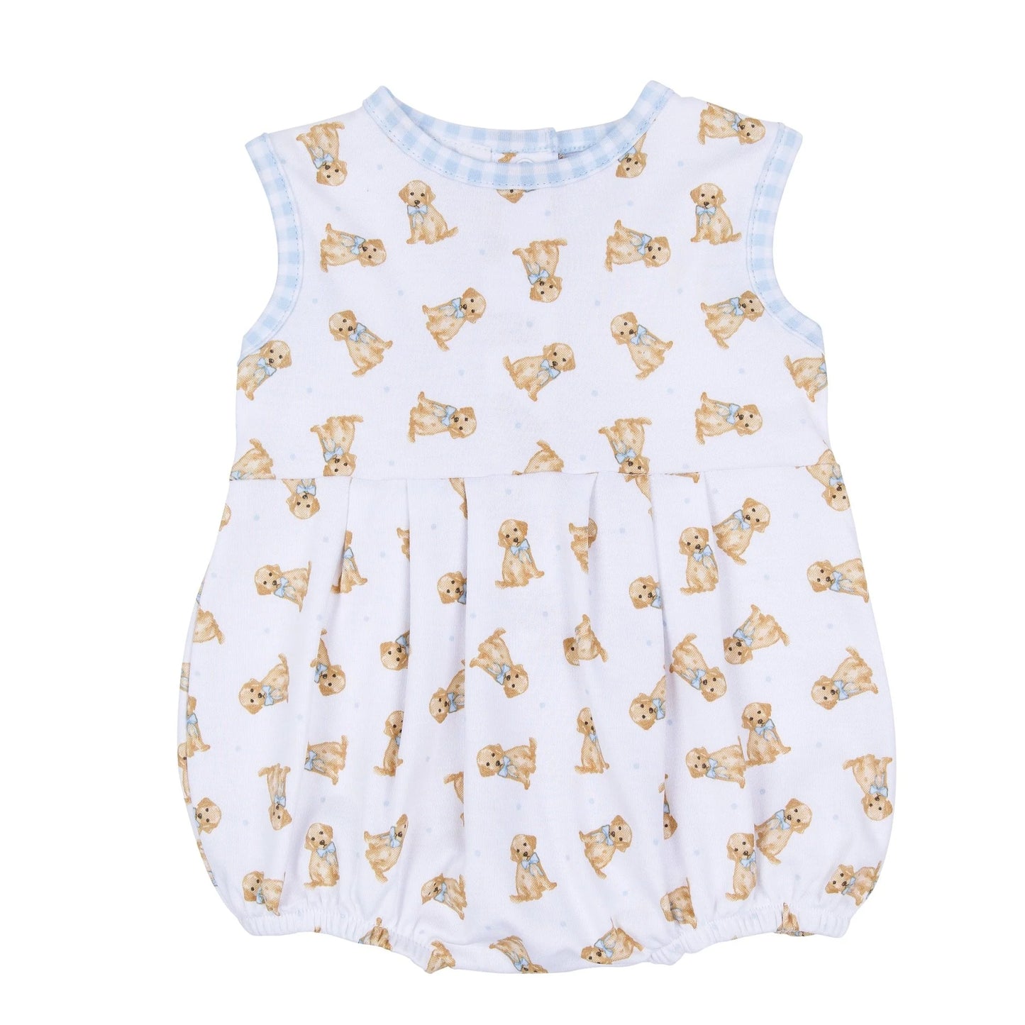 Sweet golden sleeveless bubble - light blue