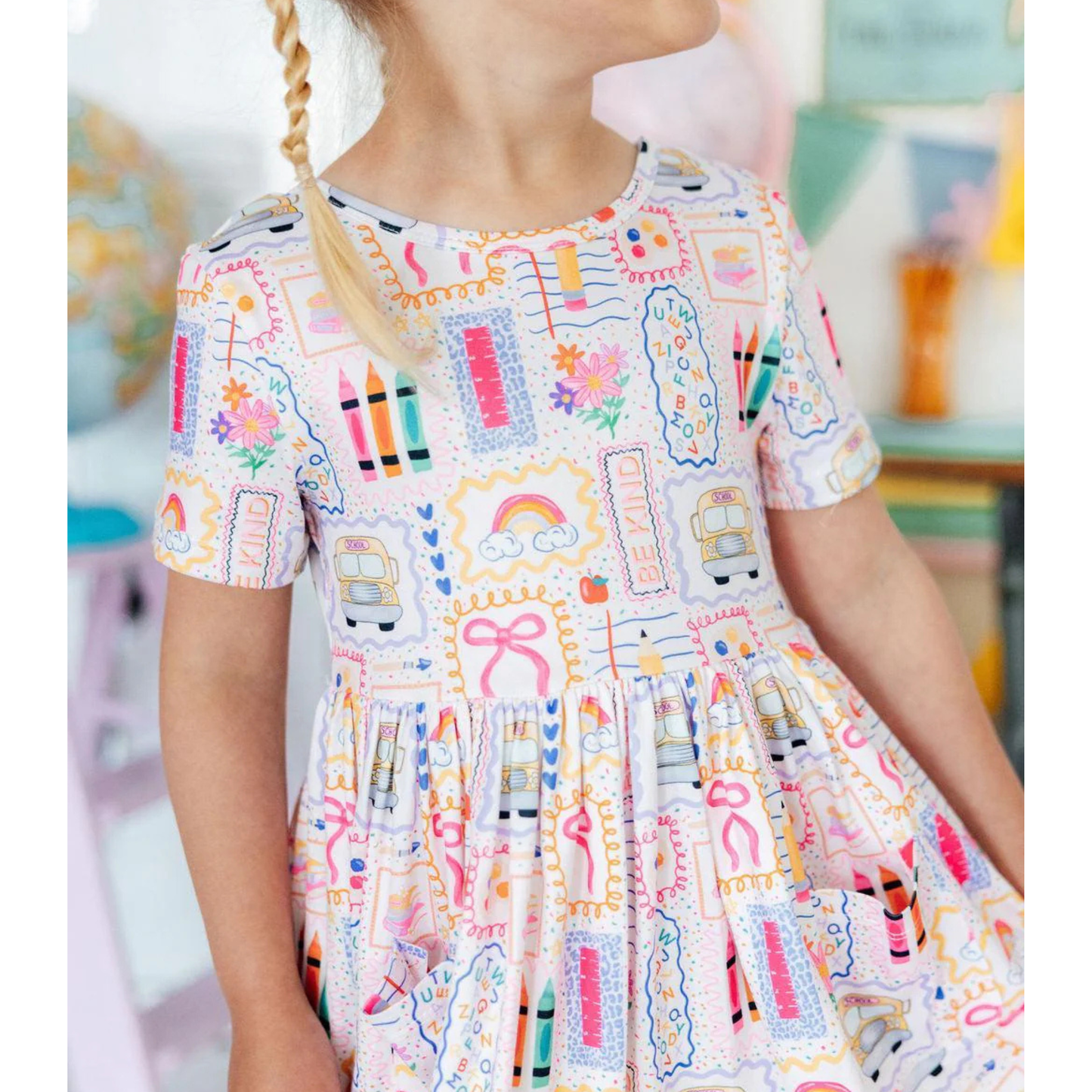 Art class s/s pocket twirl dress