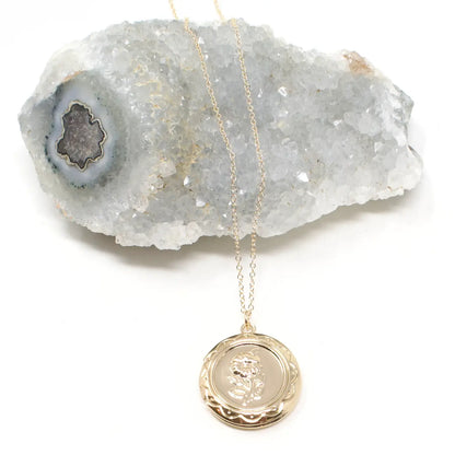 Floral necklace - locket