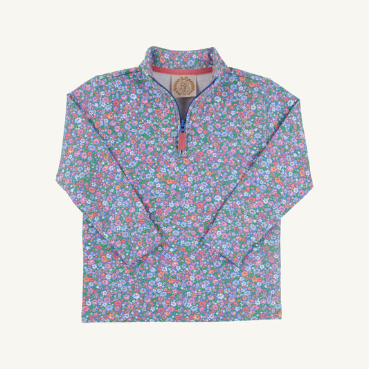 Canter collar half zip - mountain brook mini floral