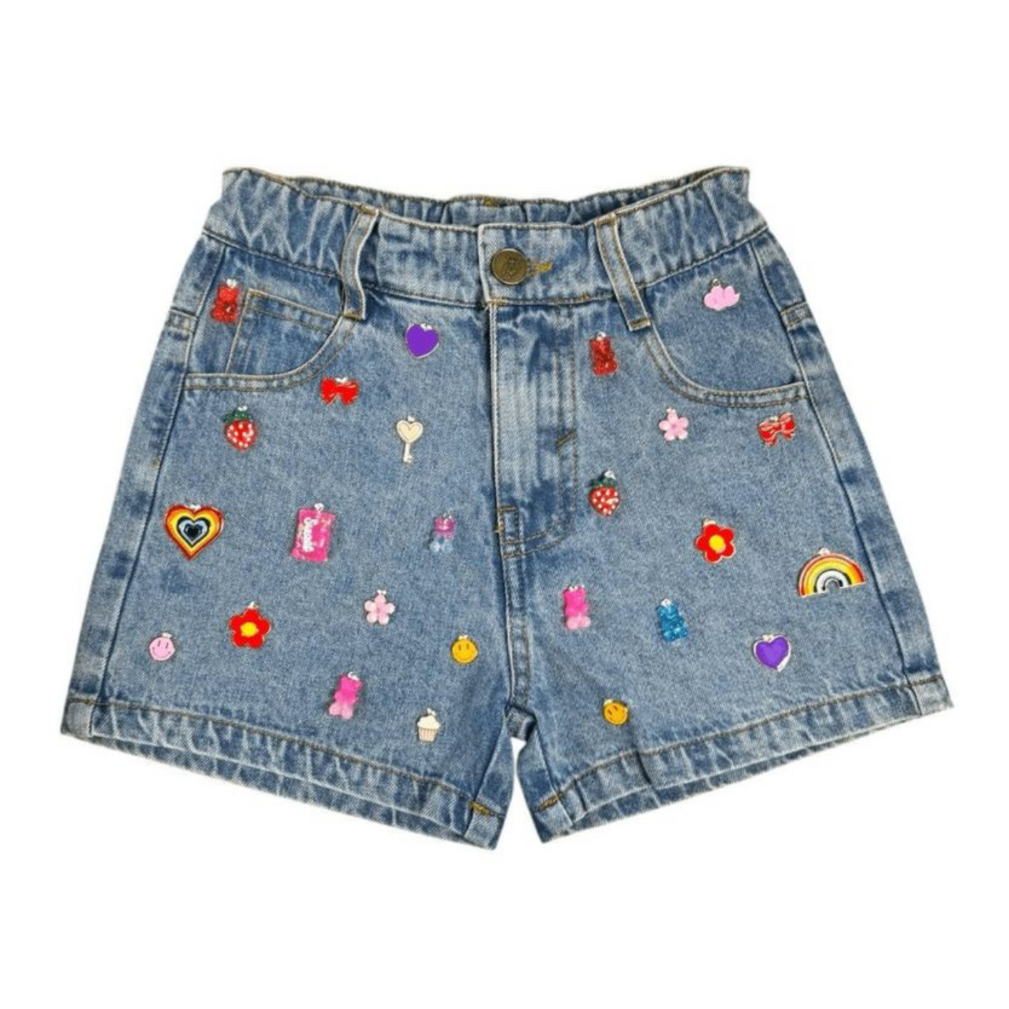 Cutie charms denim shorts