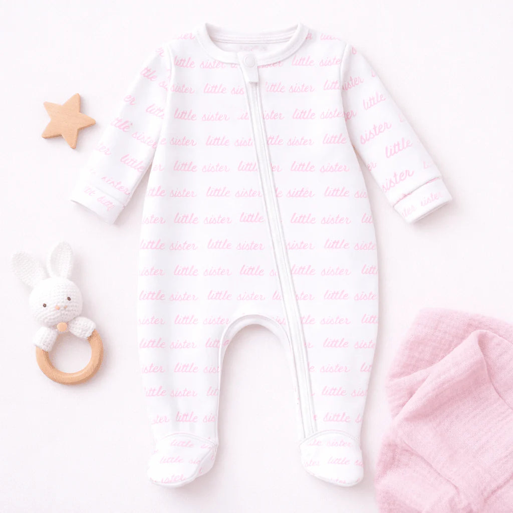 Sister footie - pink