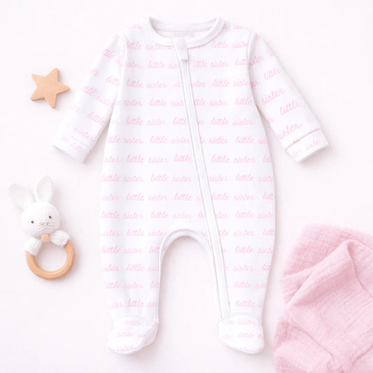 Sister footie - pink