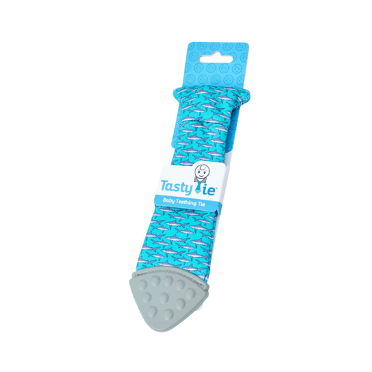 Shark teething tie