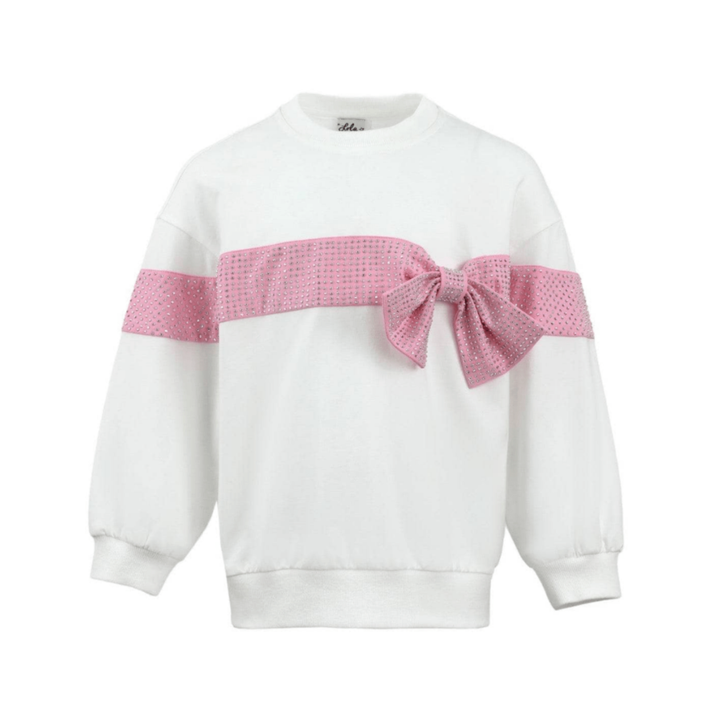 Crystal bow sweater