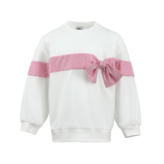 Crystal bow sweater