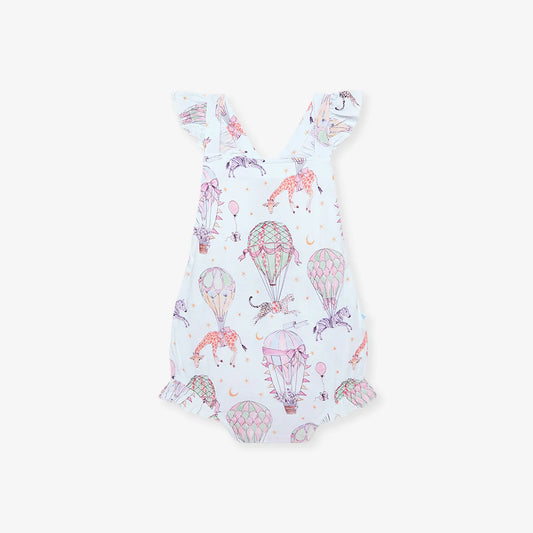 Seraphina ruffle strap bubble romper