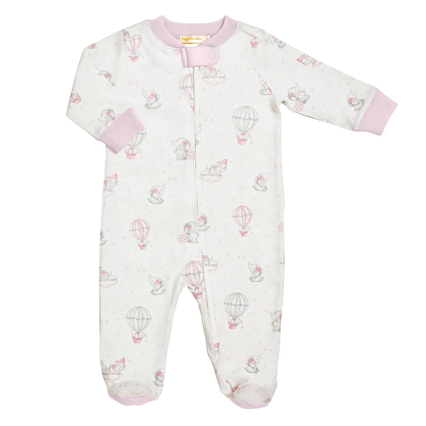 Dreamy air balloons footie - pink