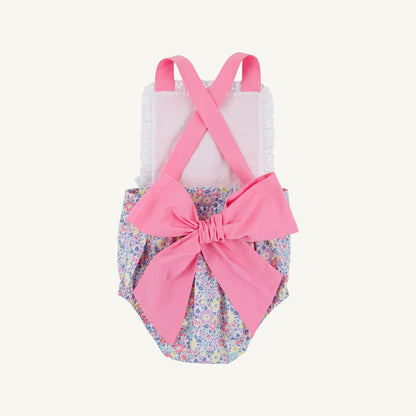 Sally sunsuit - dog/briar patch petals