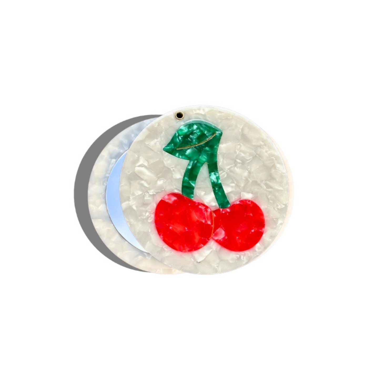 Cherry compact mirror