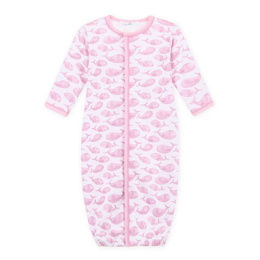 Azure whales conv. gown - pink