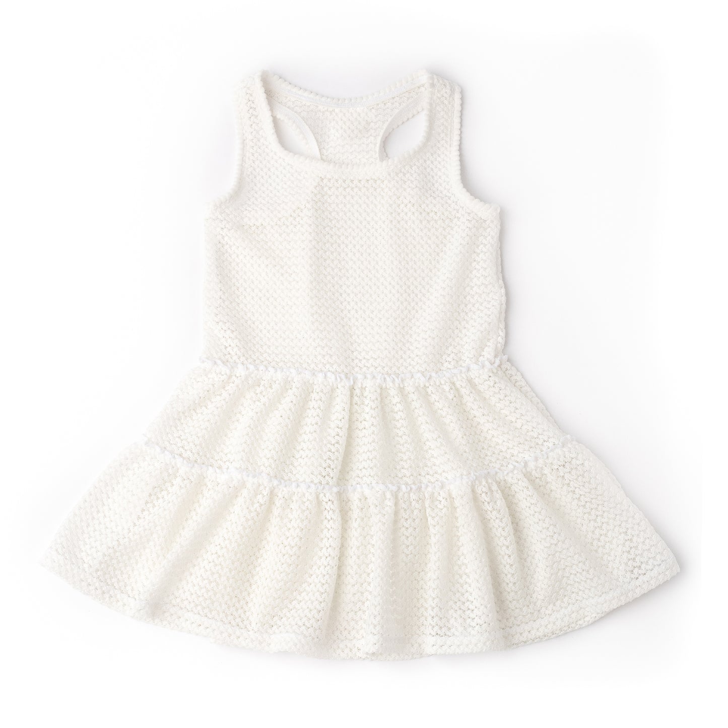 Crochet tank dress - white