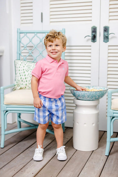 Prim and proper s/s polo -hamptons hot pink