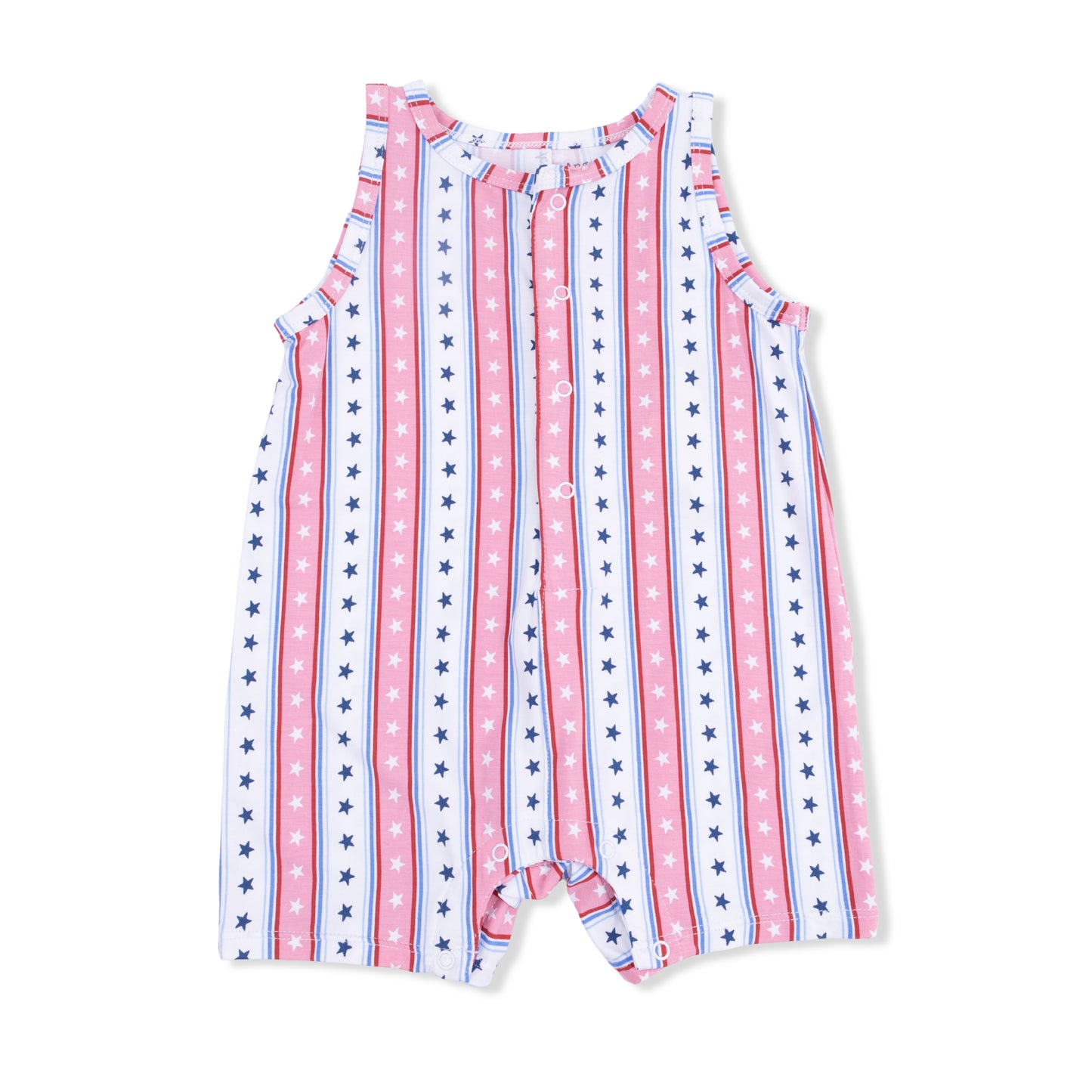 Stars and stripes sleeveless shortie romper