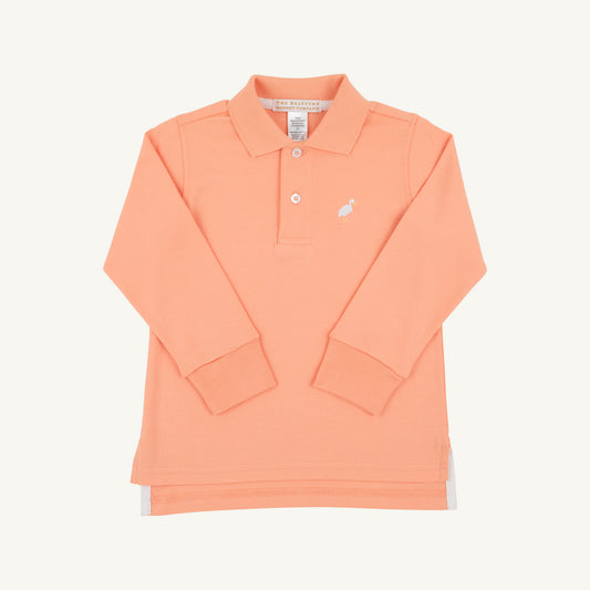 Prim and proper l/s polo - seashore sherbet