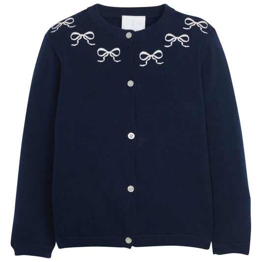 Essential cardigan - navy bows