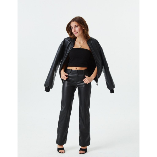 Joie black vegan leather pants