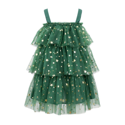 Christmas starry tulle dress