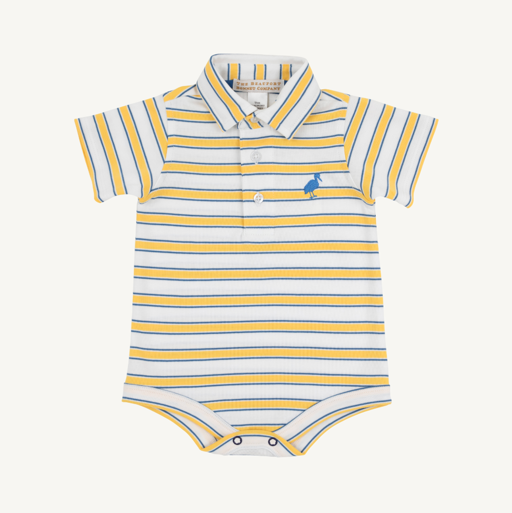 Prim and proper s/s onesie - lake claire lines