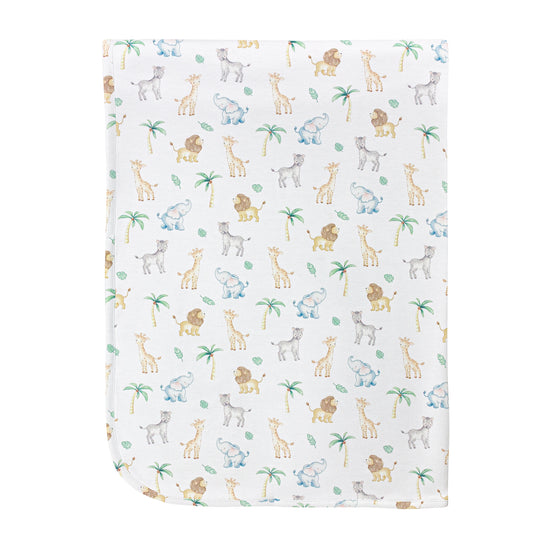 Little safari receiving blanket