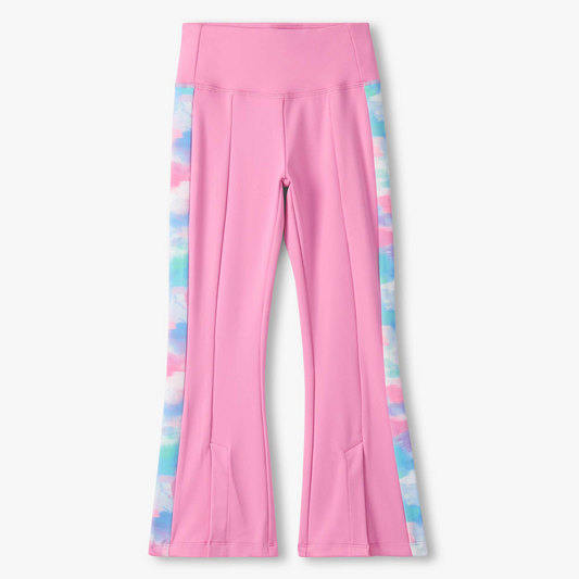 Fuchsia pink active flared pants