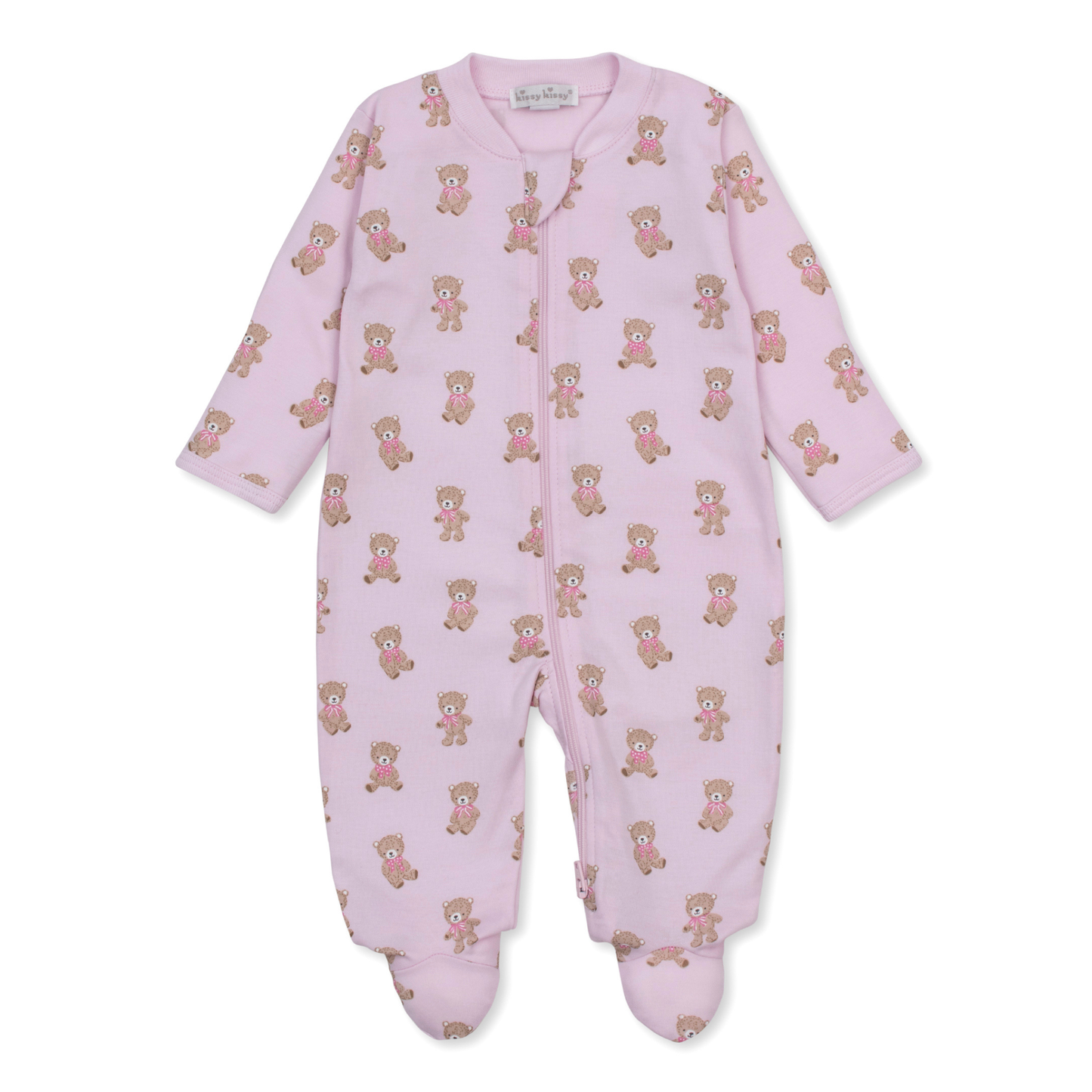 Teddy bear club footie - pink